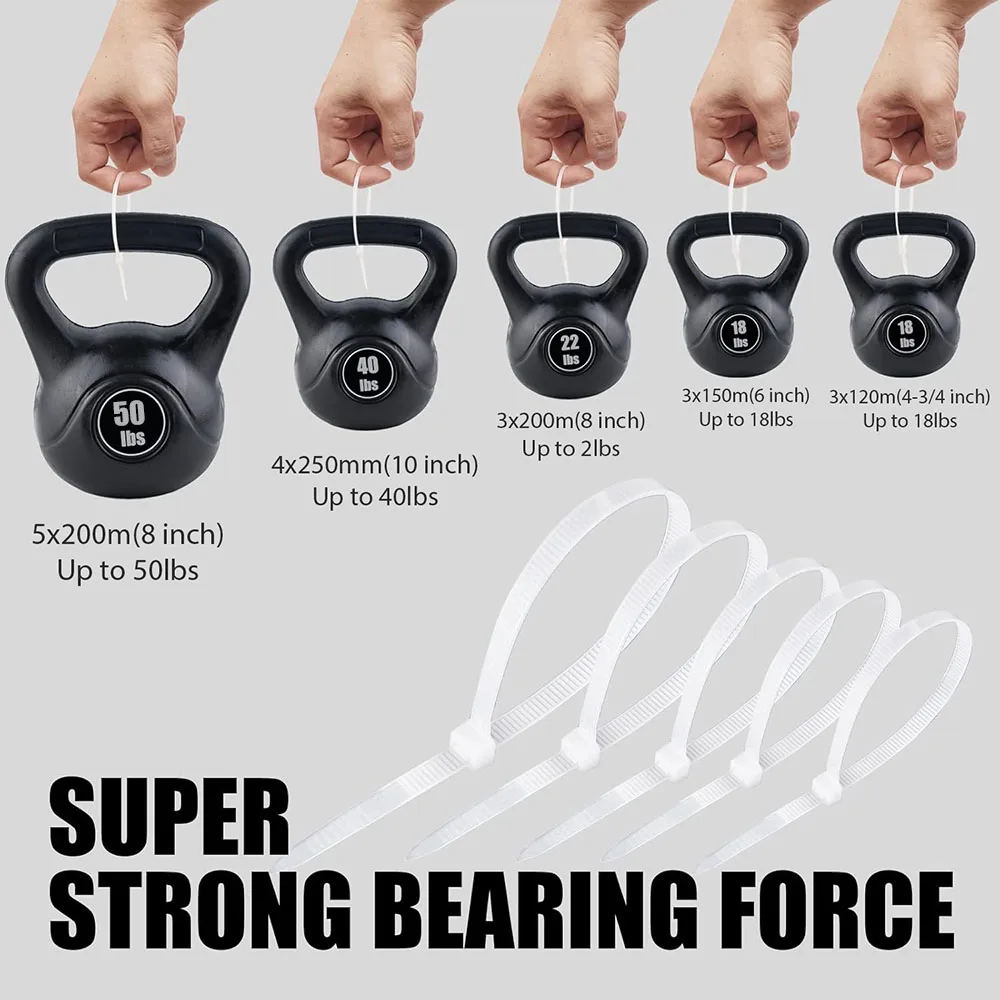 100-1000 قطعة كابل النايلون البريدي العلاقات قابل للتعديل الذاتي قفل الحبل العلاقات دائم البلاستيك كابل العلاقات ملزمة التفاف الأشرطة للمكتب #3