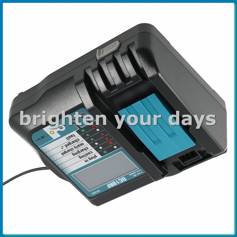 

14.4V 18V Li-Ion Battery Charger Voltage Current Lcd Digital Display For Dc18Rf Bl1830 Bl1815