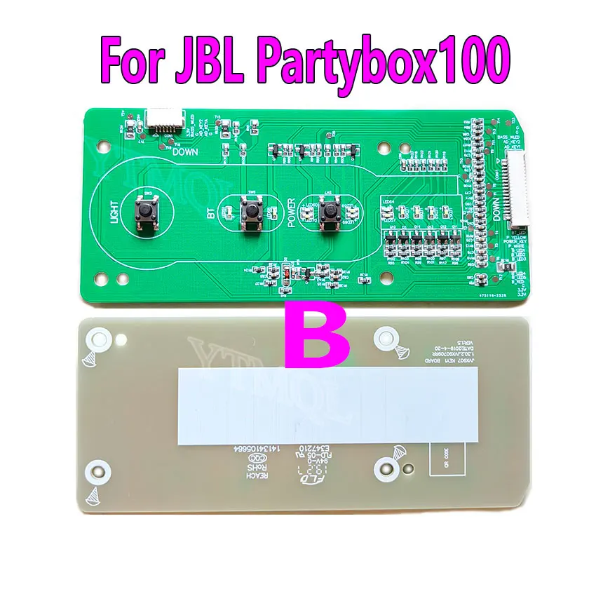 1pcs New Key Switch Button Board Power Light Play Keyboard For JBL Partybox100 Party Box 100 Connector
