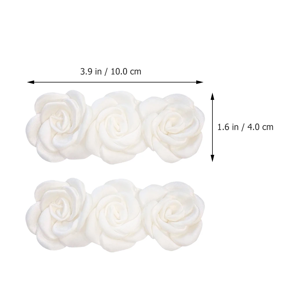 

2Pcs Camellia Hair Clips Romantic Flower Hair Accessories Exquisite Beautiful Elegance