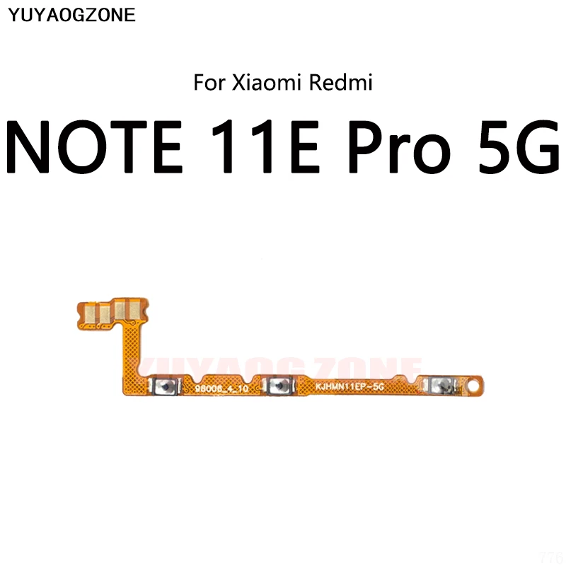 Power Button Switch Volume Mute Button On / Off Flex Cable For Xiaomi Redmi NOTE 11 Pro 4G 5G 11E 11S 11T