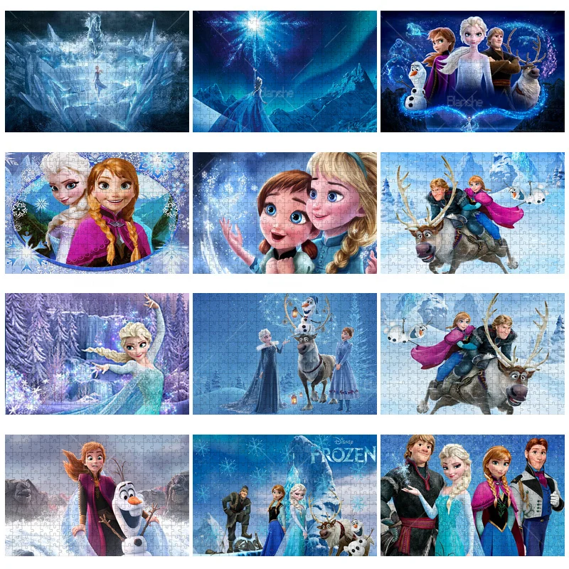 

1000PCS Puzzles Disney Queen Classical Cartoon Frozen Elsa Anna Puzzle Game Wooden Jigsaw For Girls Like Gift Room Desk Ornament