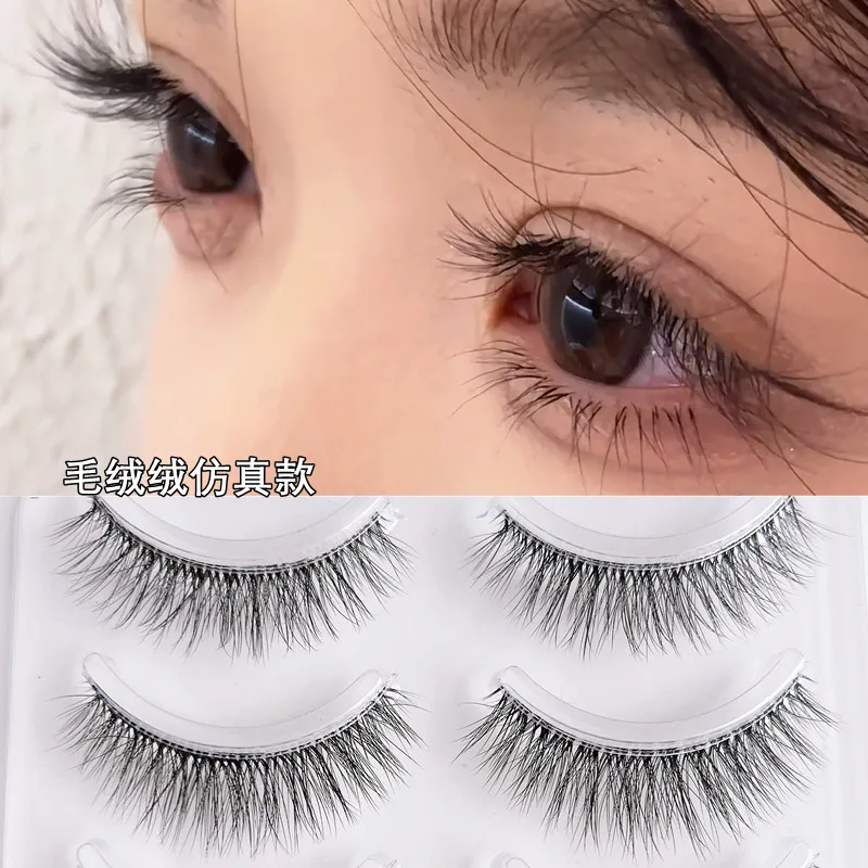 Baby straight eyelashes thick, European and American false eyelashes fairy manga atmosphere natural transparent whole L04