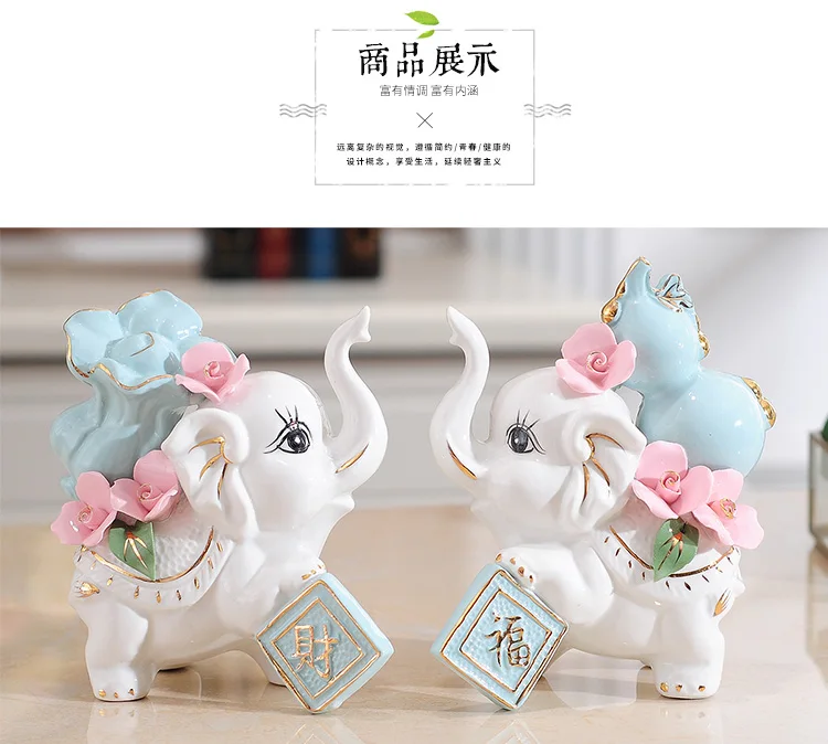 

CERAMICS MOM AND BABY ELEPHANT MINIATURE PORCELAIN ELEPHANT FIGURINE HANDICRAFT ORNAMENT DECOR BIRTHDAY GIFT FOR MOTHER'S DAY