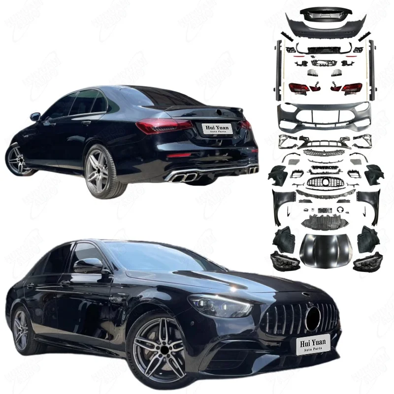 

Body Kits for 2016-2020 E Class W213 Upgrade 2023 E63S Wide Body Kit Fender Hood Rear Diffuser With Tips Grille