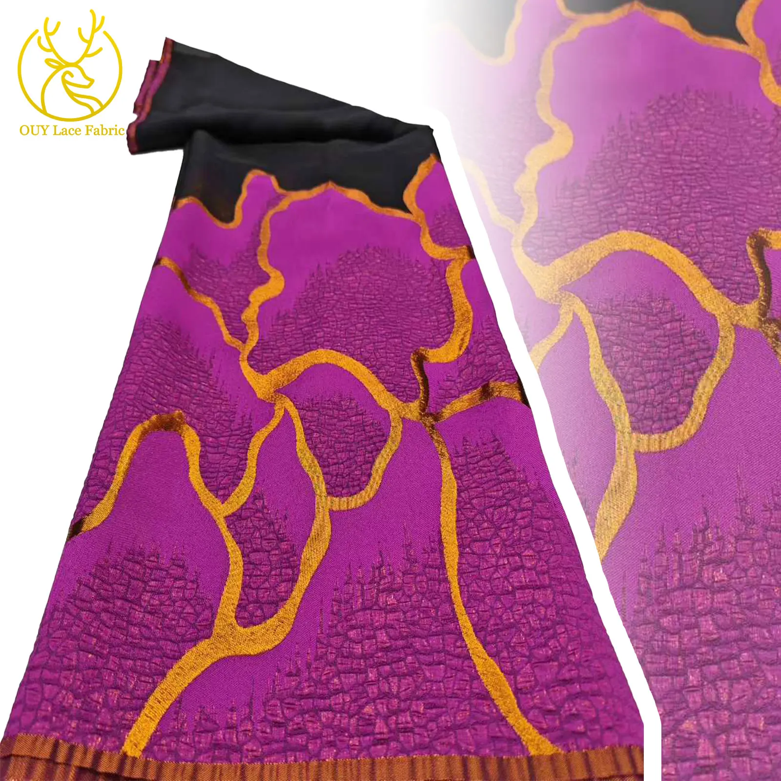 

Hot Sale Nigeria France Luxury Jacquard Organza Lace Fabric 2025 High Quality African Jacquard Lace Fabric for Women Dresses