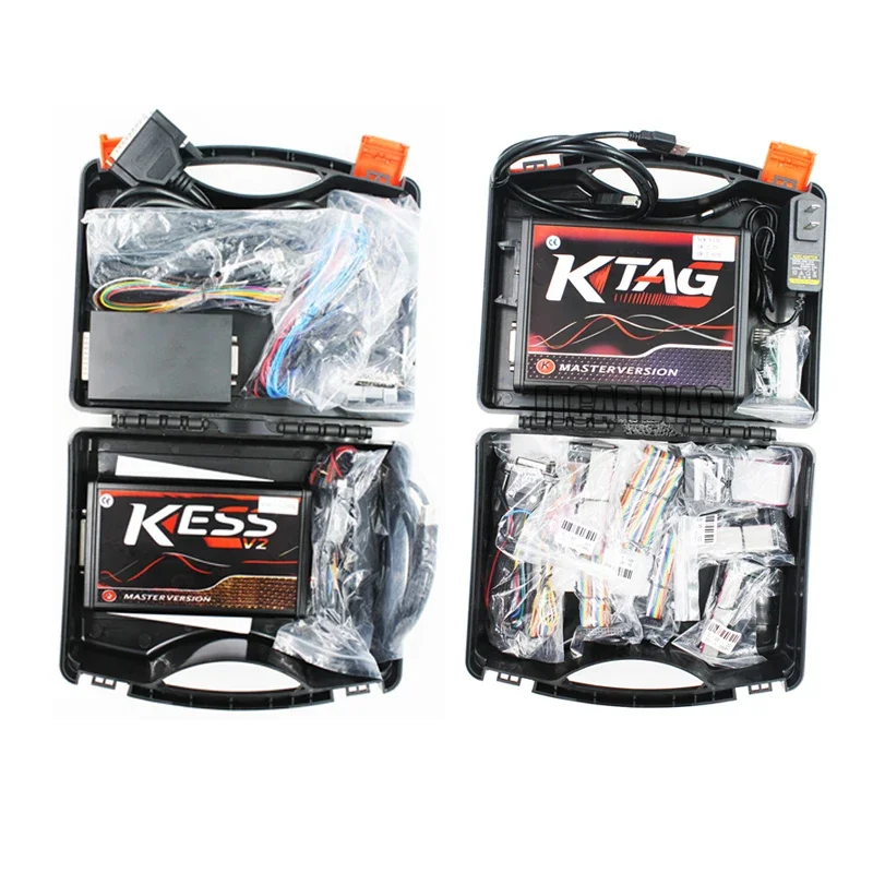 Ktag V5.017 4 LED 2.25 SW 온라인 KESS V5.017 K-TAG 7.020 마스터 OBD2 튜닝 ECU 프로그래머 BDM 프레임 어댑터