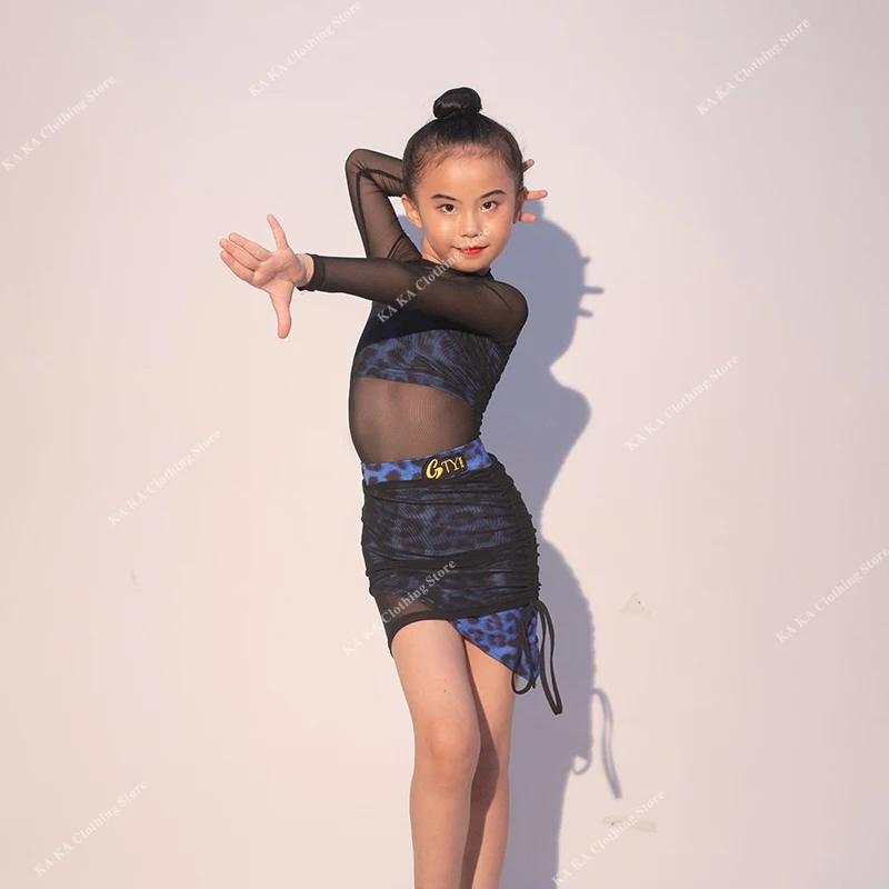 Standard Samba Rumba Tango Latin Dance Dress Girls Kids Cha Cha Salsa Dance Clothes Child Competition Ballroom Dance Dresses