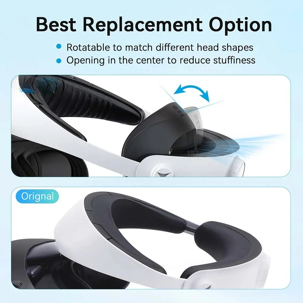 Comfort Kit for PS VR2 Forehead Support Pad Back Cushion Set Replacement Headset Part VR Accessories