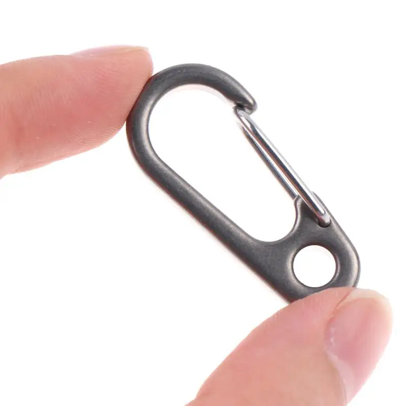 Titanlegierungsschnalle Outdoor EDC Werkzeug Titan-Schlüsselanhänger mit Gebürsteter Oberfläche Schnellverschluss-Karabiner – Detail 5