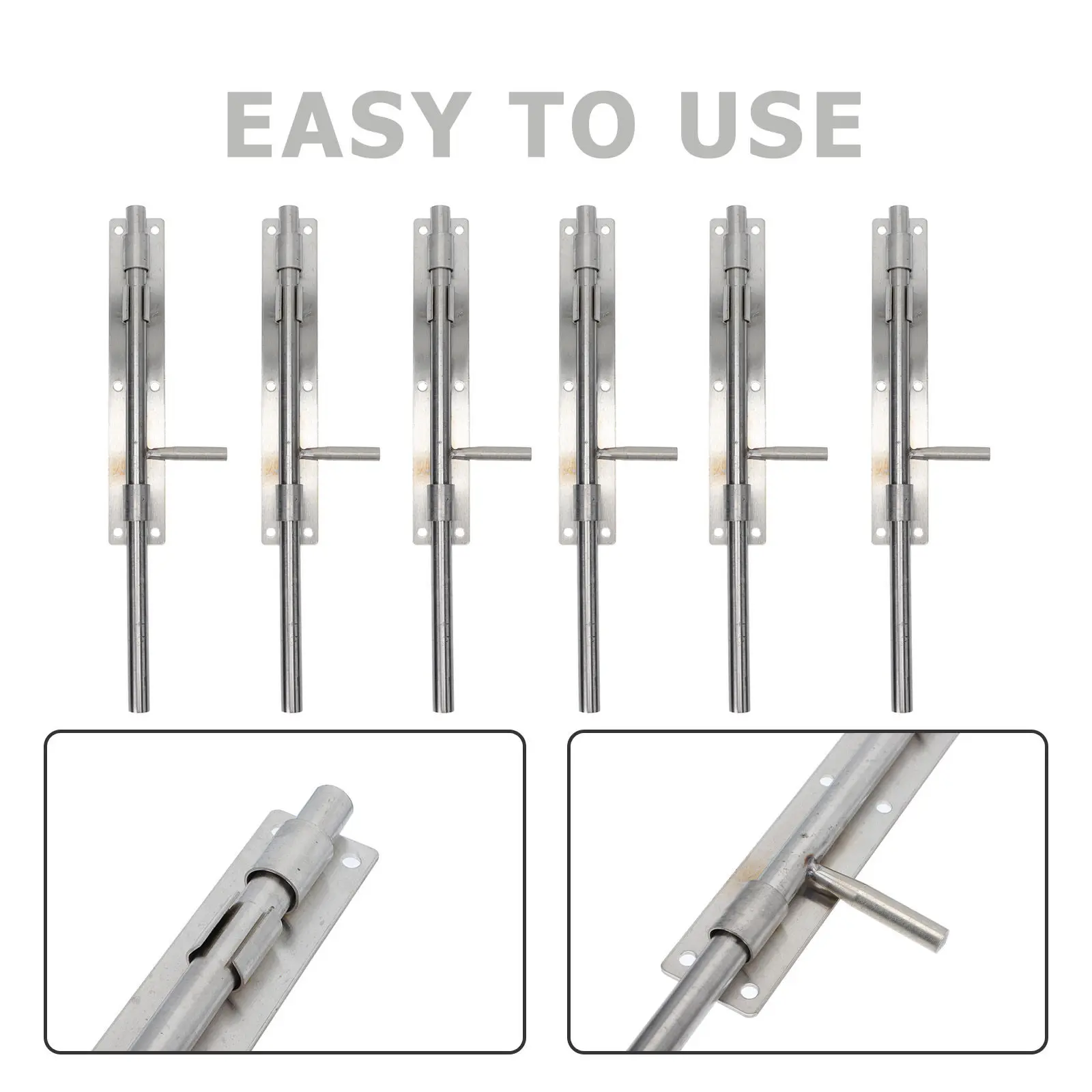 

1pcs Heavy Duty Stainless Steel Door Floor Latch Bolt For Iron Gate Fence Window Outdoor Security Lock Corrosion Resistant