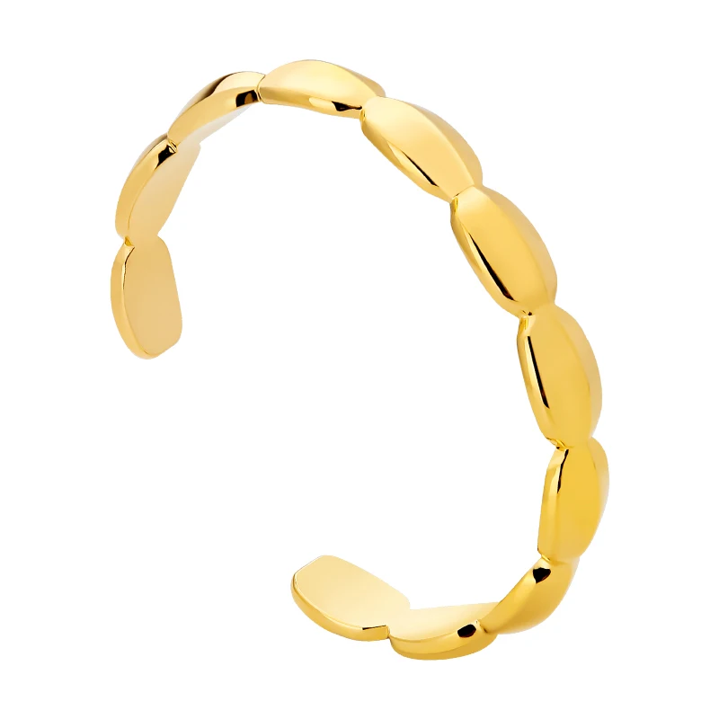 

IVOG Cuff Bracelet Minimalist Party Bangles Gold Color Stack Bracelets For Women Fashion Jewelry Wholesale