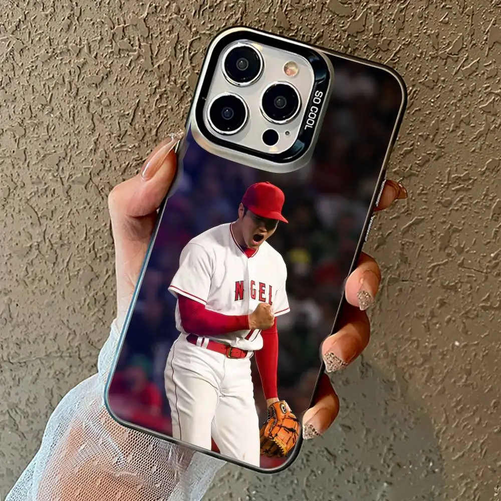 Baseball player S-Shohei Ohtani Phone Case For iPhone17,16,15,14,13,12,11 Pro Max Blcak Matte Shockproof Cover