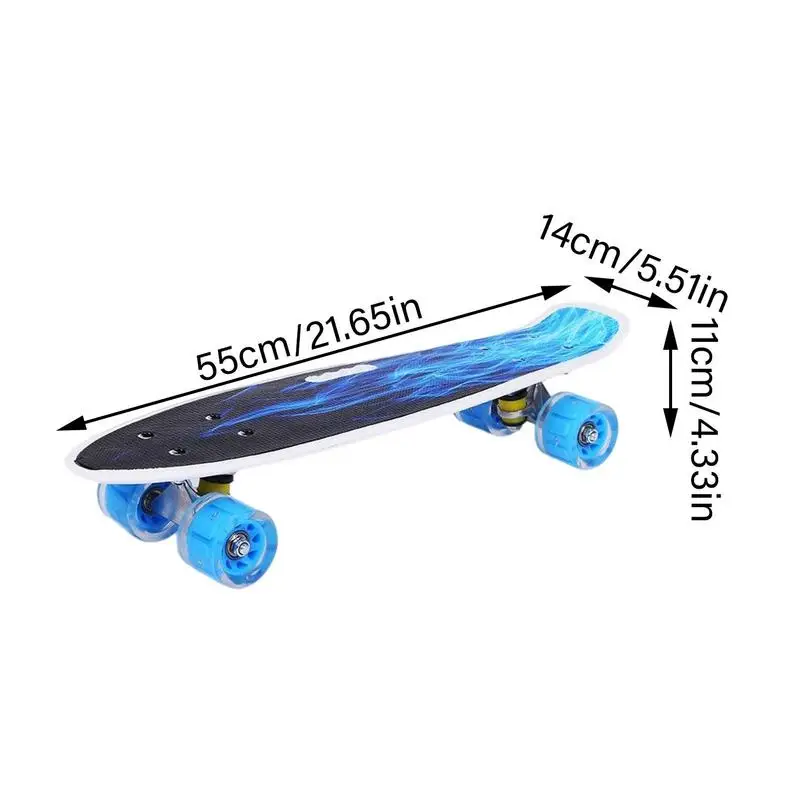 22 Inches Kids Dragon Skateboard Four-wheel Roller Skates Board Children Sport Toys Skating Hoverboard Bodybuilding Accessories