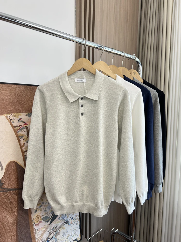 

Soft And Smooth Casual Knitwear for Men Autumn Winter Flip Collar Faionable Urban Sle Breathable And Comfo...