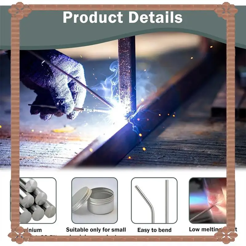 24-Stunden-Lieferung, Aluminium-Schweißstäbe, 30 Stück, niedrige Temperatur, einfacher Schmelzstab, kein Flussmittel erforderlich, Metall-Universalschweißdraht, 1,6 m