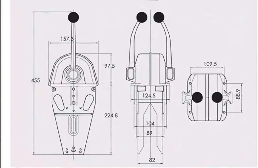 CH5300/CH5320P Serie Dual Function Motor Twin hebel MT-3 top Controls Box Boot gasgriff Außenbord Fernbedienung box