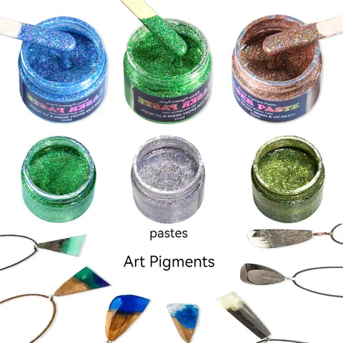 Epoxy Resin Laser Pigment Paste Set - Opaque Resin Art Mica Powder Paste, Multipurpose DIY Arts Additive for Acrylic & Woodworki