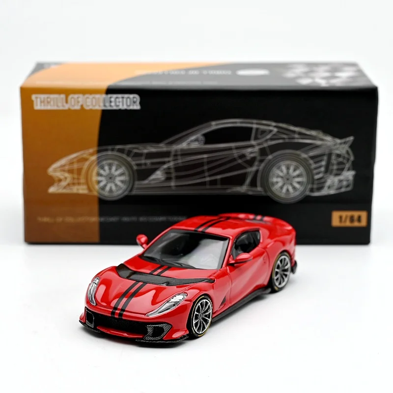 

Fuelme's TOC 1:64812C alloy car model red sketch small scale collectible gift