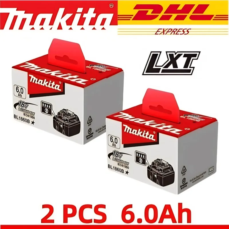 

100% Genuine Makita 6Ah for Makita 18V Battery BL1840 BL1830B BL1850B BL1850 BL1860 BL1815 Replacement Lithium Battery