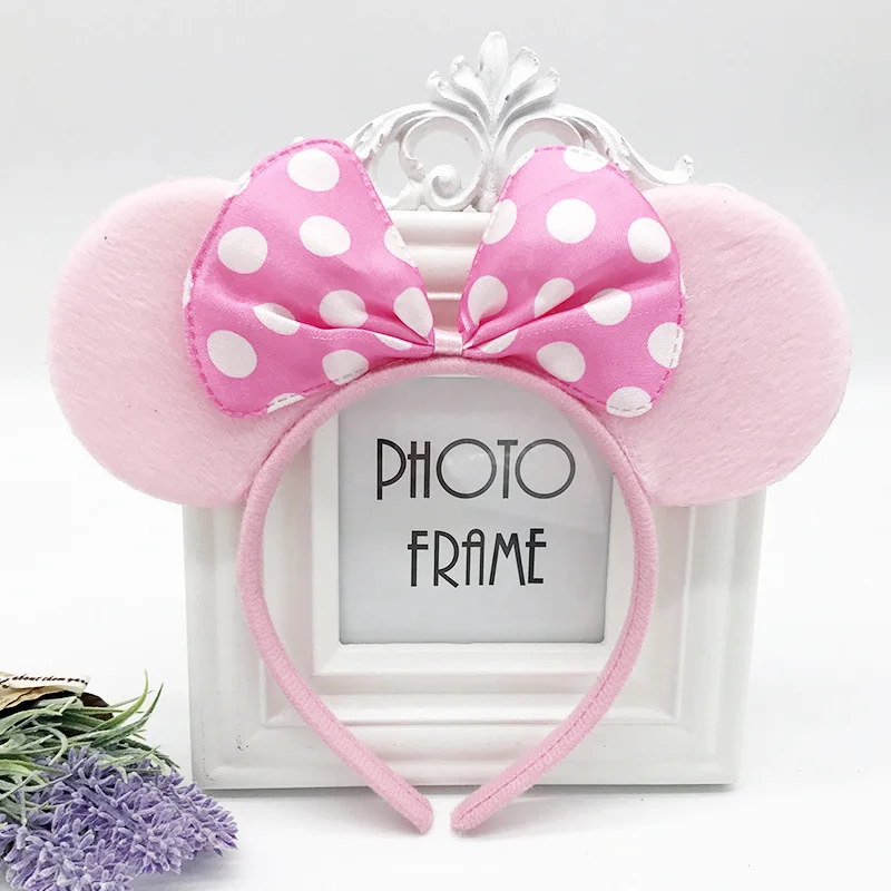 New Anime Mickey Mouse Hairband Kawaii Minnie Ears Headband Amusement Park Photography Props Cosplay Hair Accessories