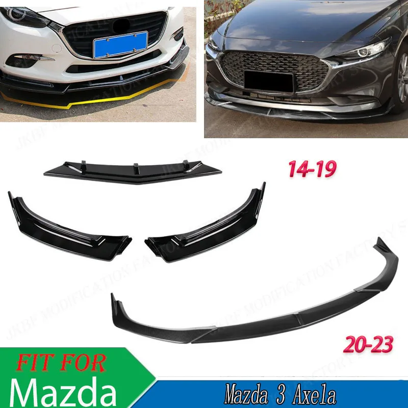 

Автомобильный передний бампер, спойлер для Mazda 3 Axela 2014 2015 2016 2017 2018-2023, ремонт, разделитель подбородка, диффузор, лезвие кузова, защита
