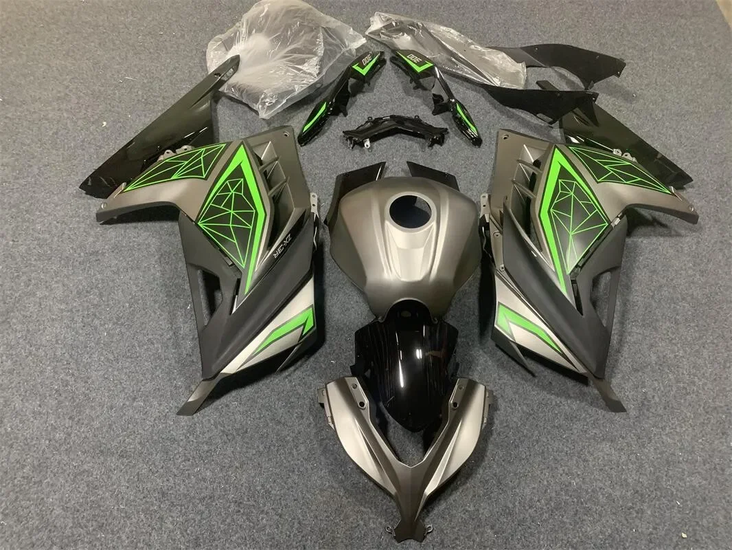 

Motorcycle Parts Full Body Fairing Kit ABS Injection Molding For Kawasaki Ninja 300 EX300 2013 2014 2015 2016 2017 grey