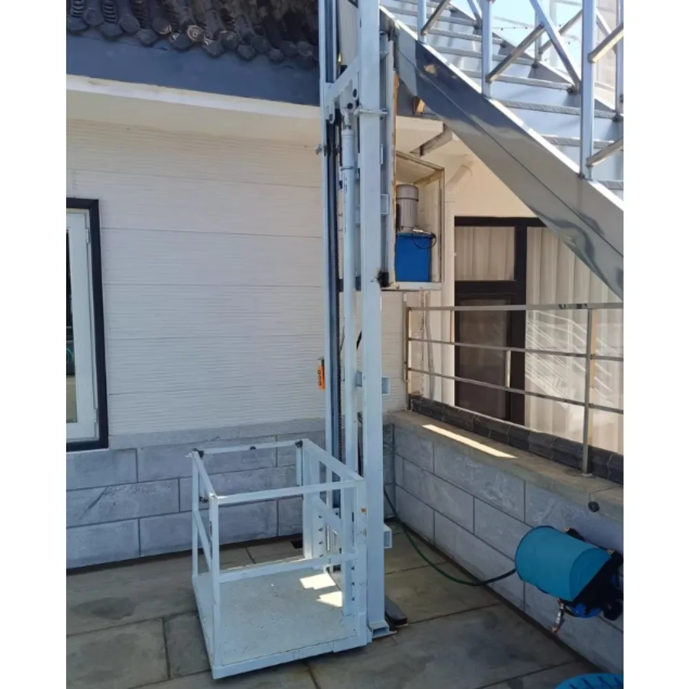Rail Type Hydraulic Cargo Lift Anti-fall Warehouse Factory Small Cargo Elevator