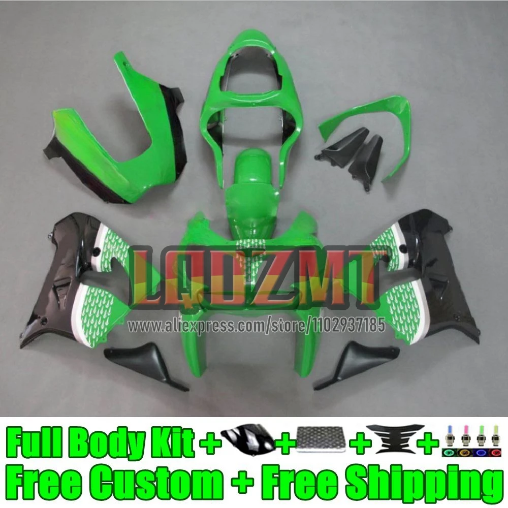 Injection Frame For KAWASAKI NINJA ZX-9R ZX9 ZX 9R 9 R 48No.22 900 CC 900CC green black ZX9R 2002 2003 ZX900 02 03 OEM Fairing