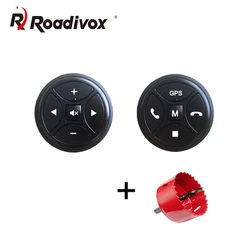 Bouton de commande au volant de voiture sans fil, 10 prédire, télécommandes automobiles pour autoradio, DVD, lecteur de navigation à limitation GPS