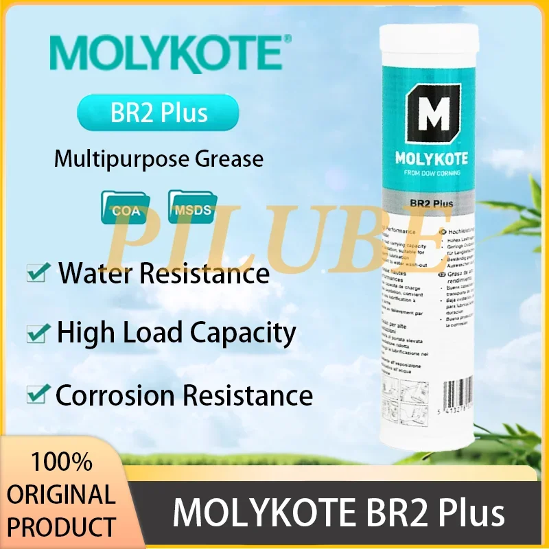 MOLYKOTE BR2 Plus شحم عالي الأداء لحمل الحمل الثقيل وحماية التآكل في التطبيقات الصناعية المنتج الأصلي