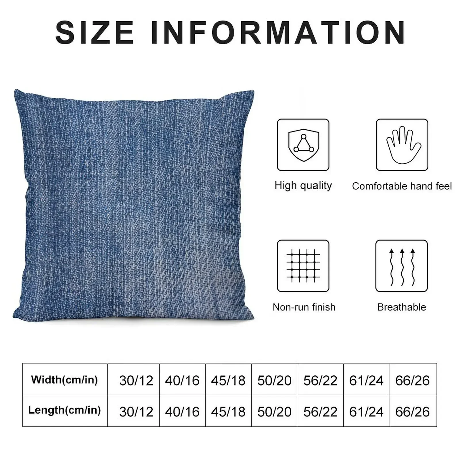 Denim Texture [Roufxis-Rb] Throw Pillow Cushion Cover For Sofa Embroidered Cushion Cover pillow