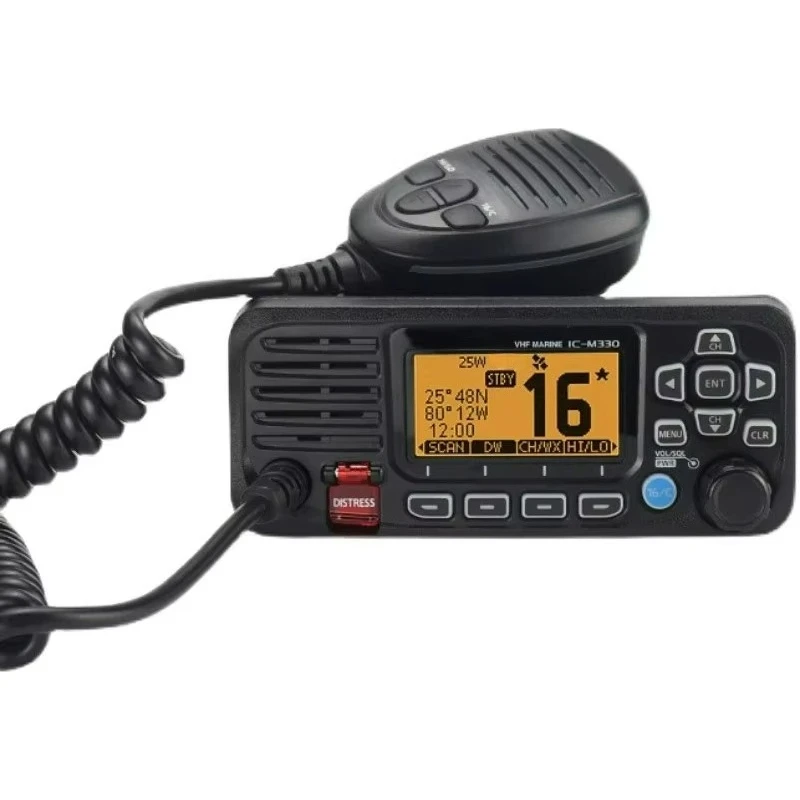 

IC-M330G 25W IPX7 VHF Marine Transceiver with Built-in GPS 10KM Communication Range High Performance RF Receiver Transmitter