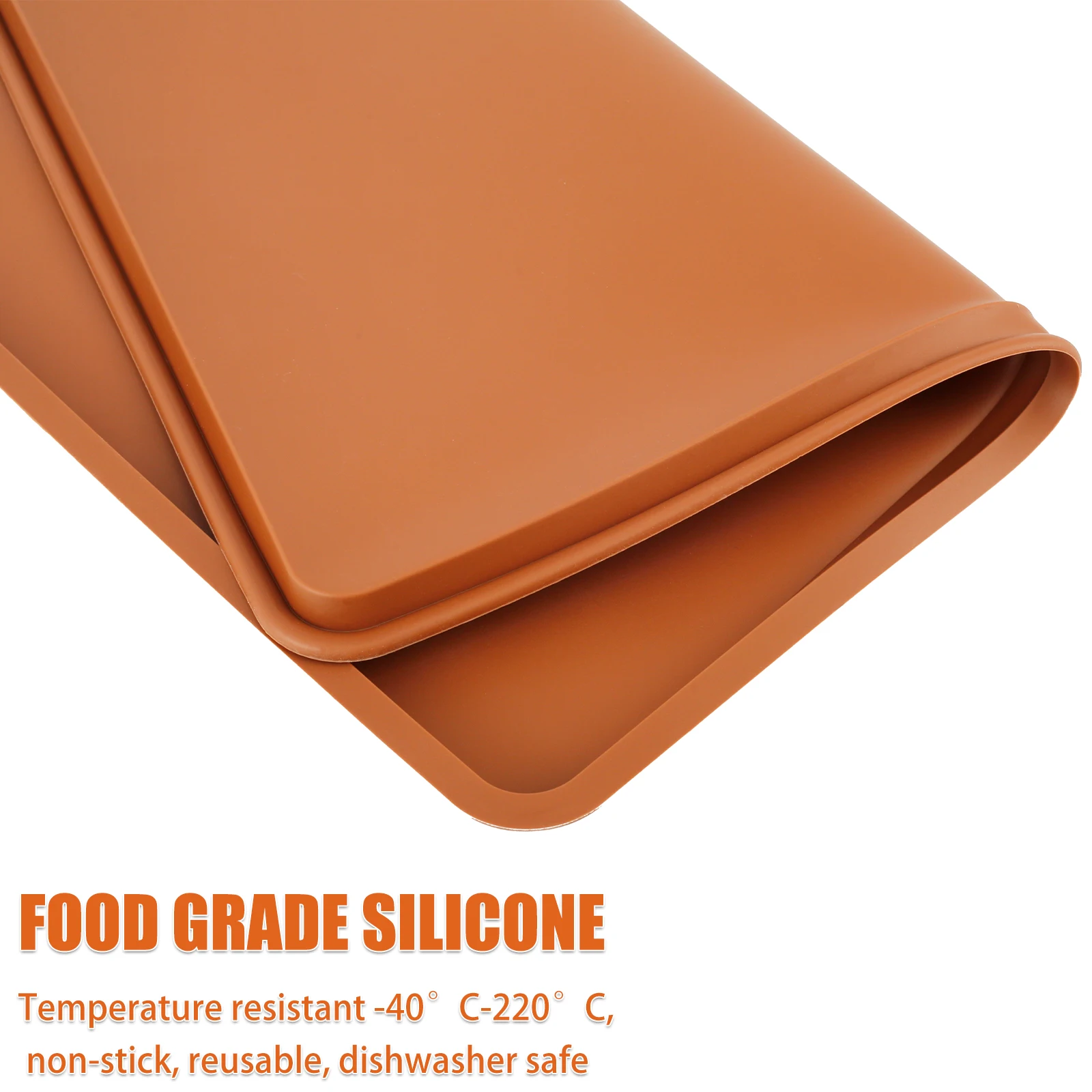 Silicone Dehydrator Mats with Raised Edge Non Stick Silicone Tray Liner 4Pcs/6Pcs 13.8×13.8 Inch Bakeware Baking Tray Mat Sheet