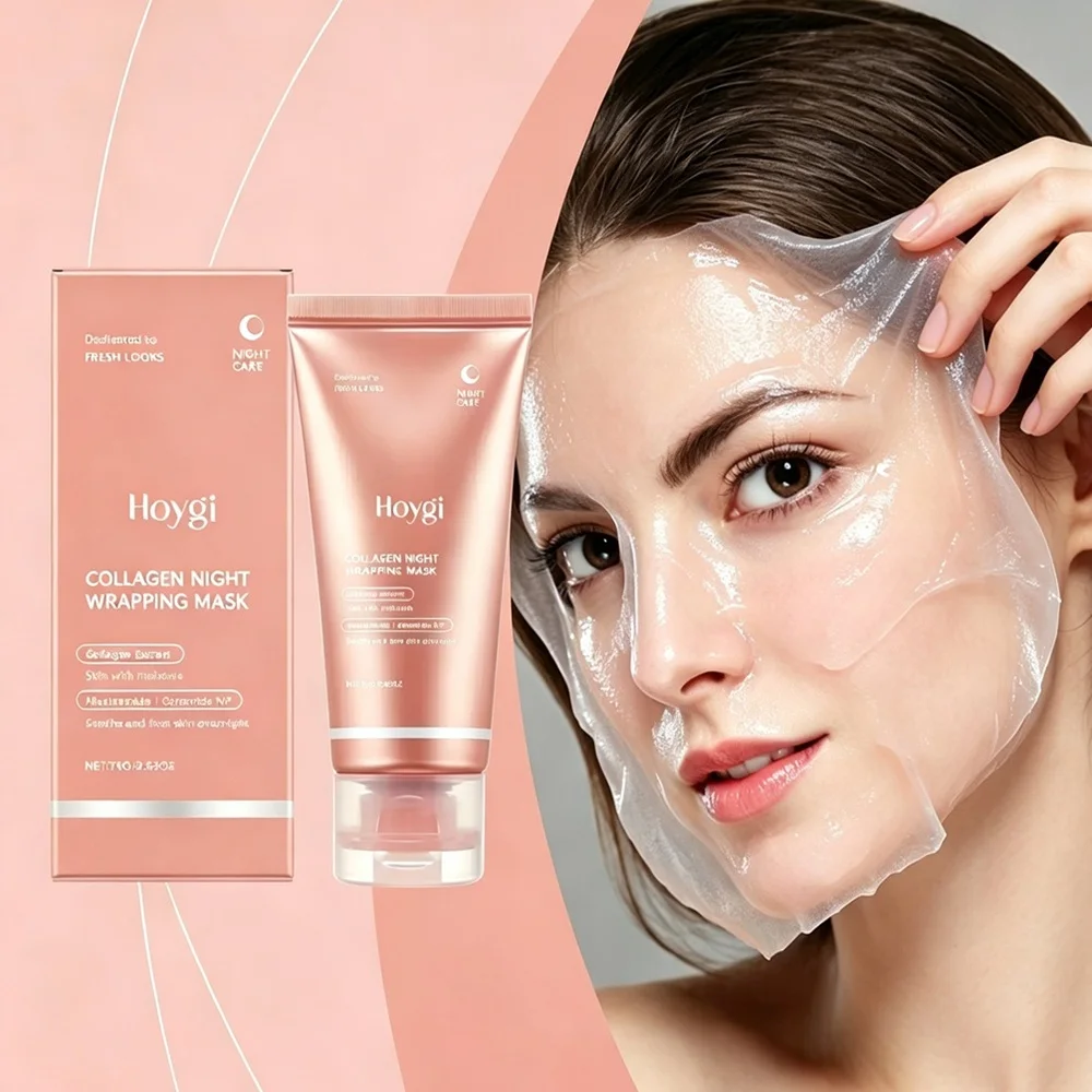 75g Collagen Night Wrapping Mask Firming Hydrating Nourishing Brightening Smoothing Elasticity Niacinamide Ceramide NP Overnight Skin Care