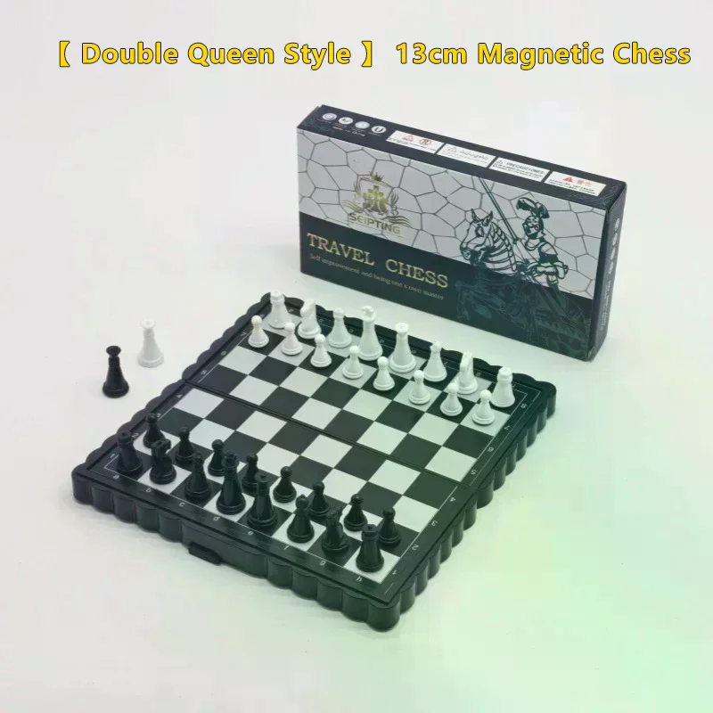Mini Magnetic Chess Set Folding Plastic Chessboard Portable Board Game Toy for Kids Outdoor Travel