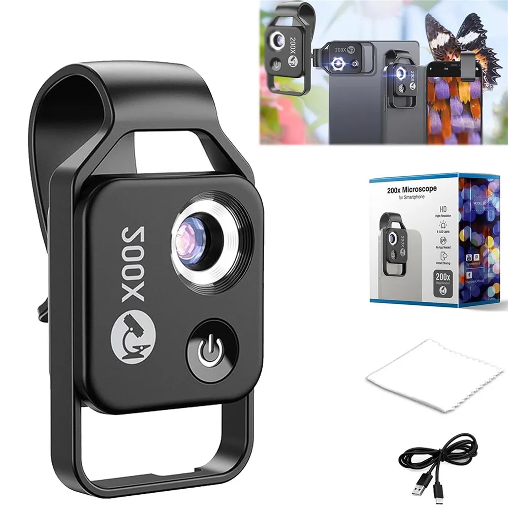 Нано зум 200x для iPhone нано зум 200x Увеличение 200x зум-объектив для iPhone нанозум для iPhone Nanosight X200