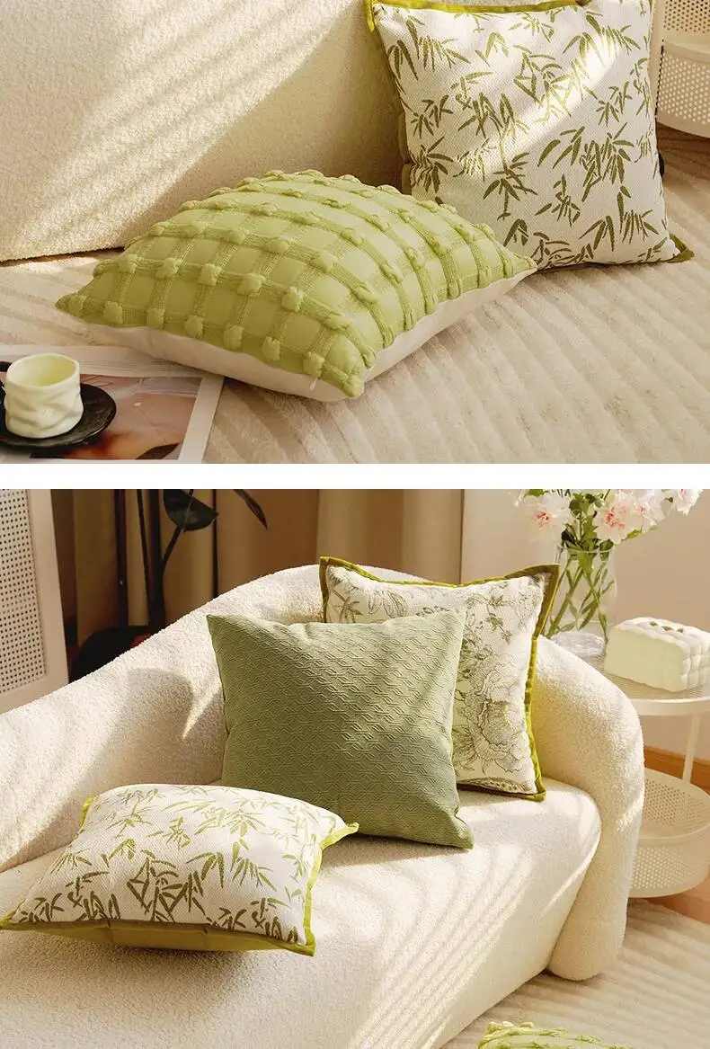 Vielseitige Pflanzenblatt-Boho-Kissenbezüge aus Chenille, weiche, luxuriöse, dekorative Kissenhüllen für Sofa, Bett, Wohnzimmer, Heimdekoration – Detail 16