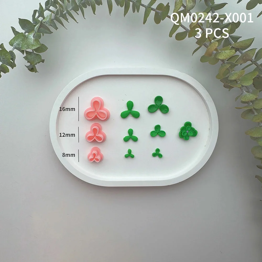 3Pcs/Set Mini Size Flower Petal Leaf Polymer Clay Cutters Cutting Molds For DIY Plants Decoration Earrings Jewelry Making Tools view 4