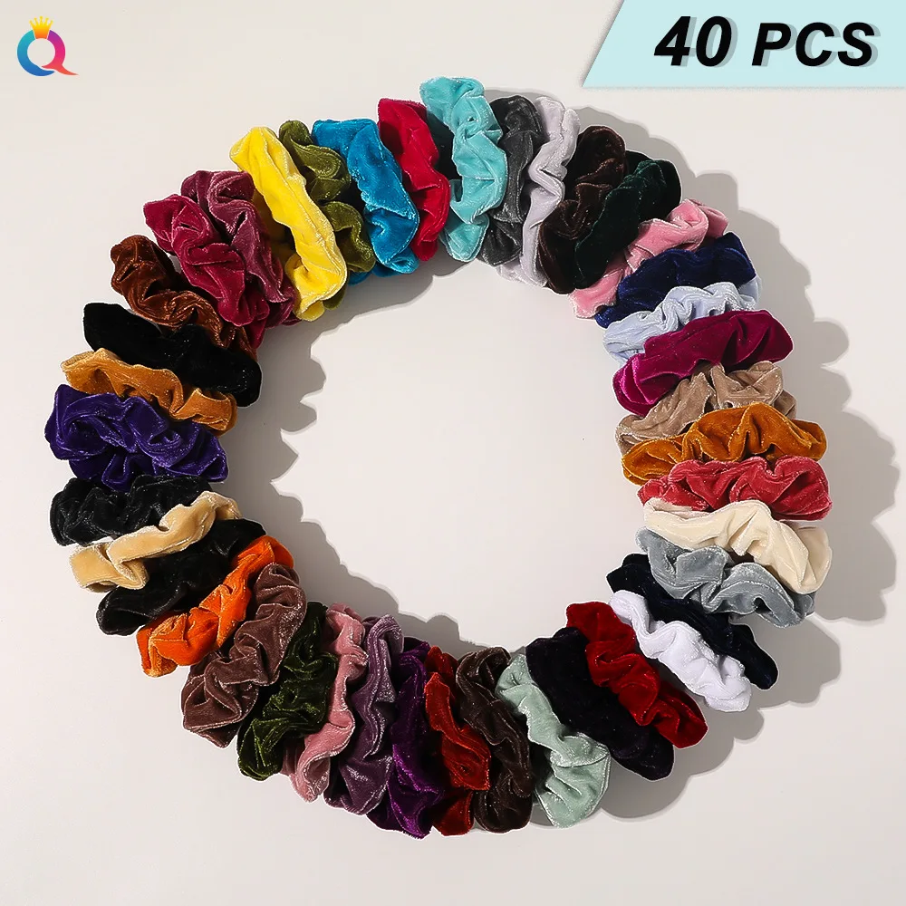 النسخة الكورية من متعدد الألوان لون الحلوى الذهب المخملية السجق الشعر الدائري الخريف والشتاء ذيل حصان coiffure المخملية السجق r