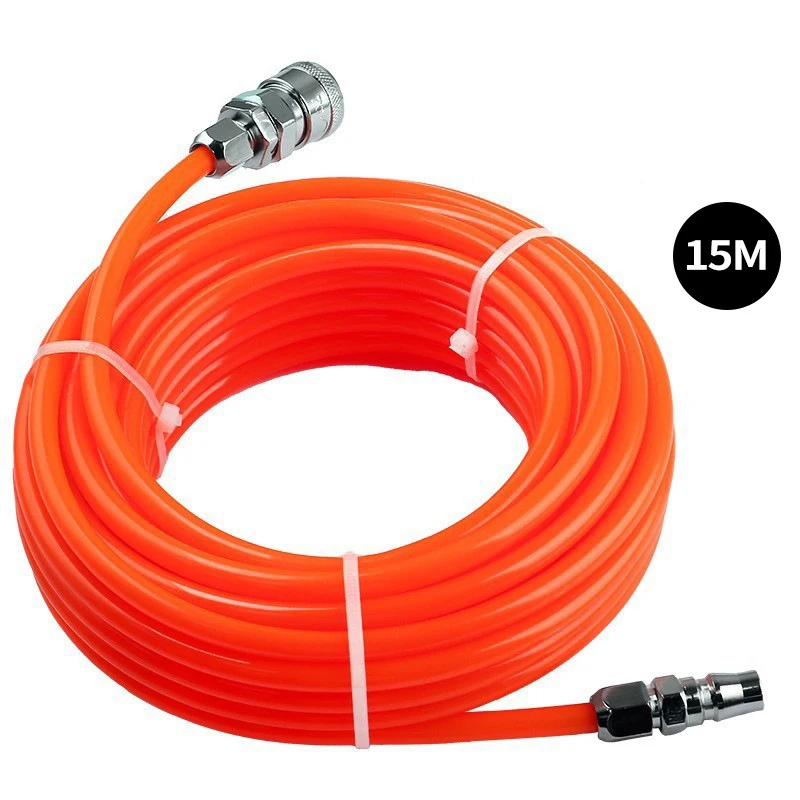 1PC 12m/15m Pneumatico Tubo Dritto Compressore D'aria Pompa Hardware Strumento Accessorio 8*5mm Tubo Flessibile Con Connettore Rapido