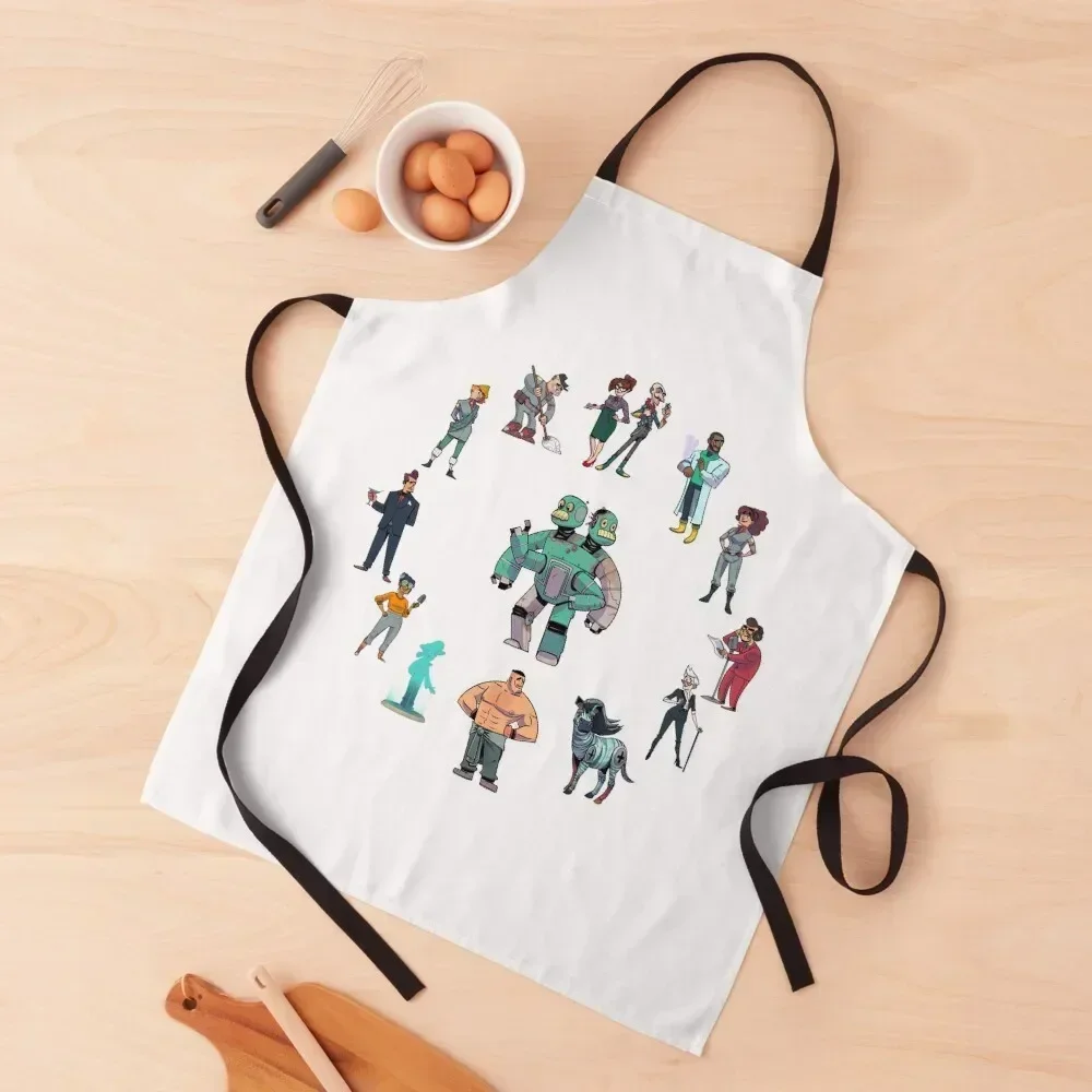

Oz-9 Podcast Crew - Unlucky 14 Apron women's kitchens Barber Chef Uniform Women Things For The Home Apron
