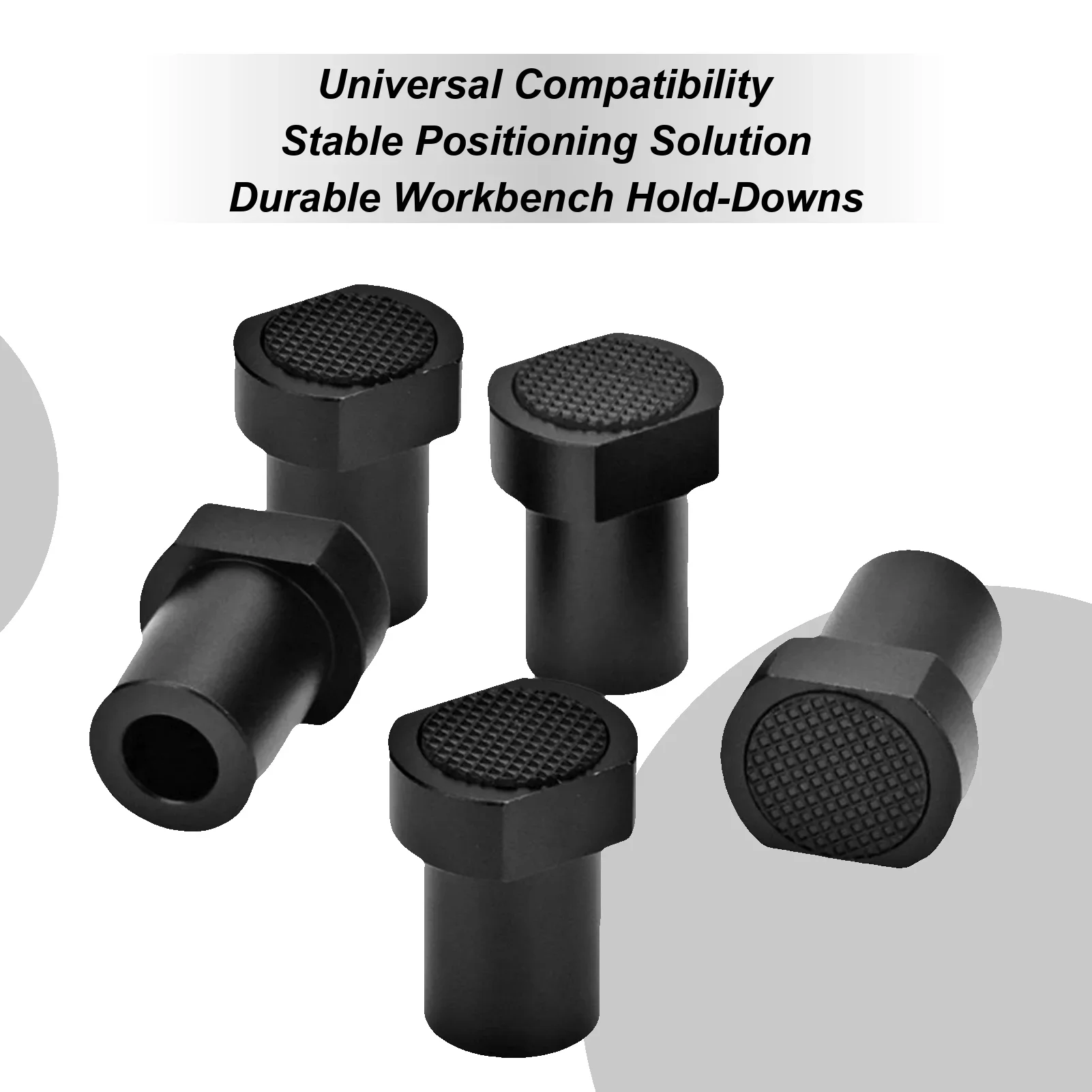 20mm Bench Dogs Aluminum Alloy Woodworking Tools 5 Pieces Workbench Dog Hole Stops For Furniture Making Workshop Grinding Sawing