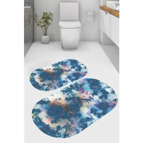 Inca Carpet Anti-Slip Soles Washable 2'li Bath Mat (50 X60 cm - 60 X100 Cm) BRC1495