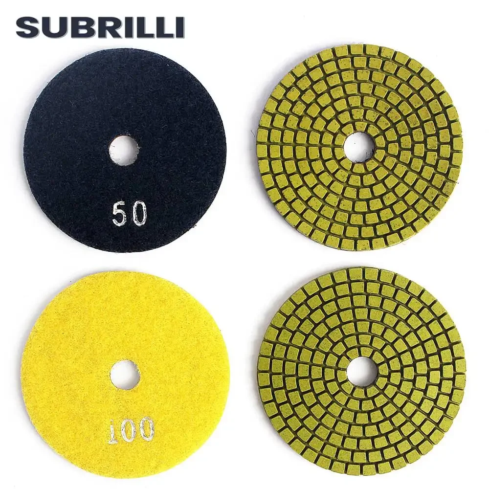 SUBRILLI 3 "แผ่นขัดเพชรแผ่นขัดสําหรับหินอ่อนหินแกรนิตล้อขัดแบบยืดหยุ่นสําหรับขัดมือเครื่องมือหินเซรามิค