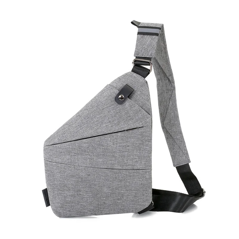 Fashion leisure gun bag men personal small square portable travel anti-theft chest Mobile phone ID package on shoulder