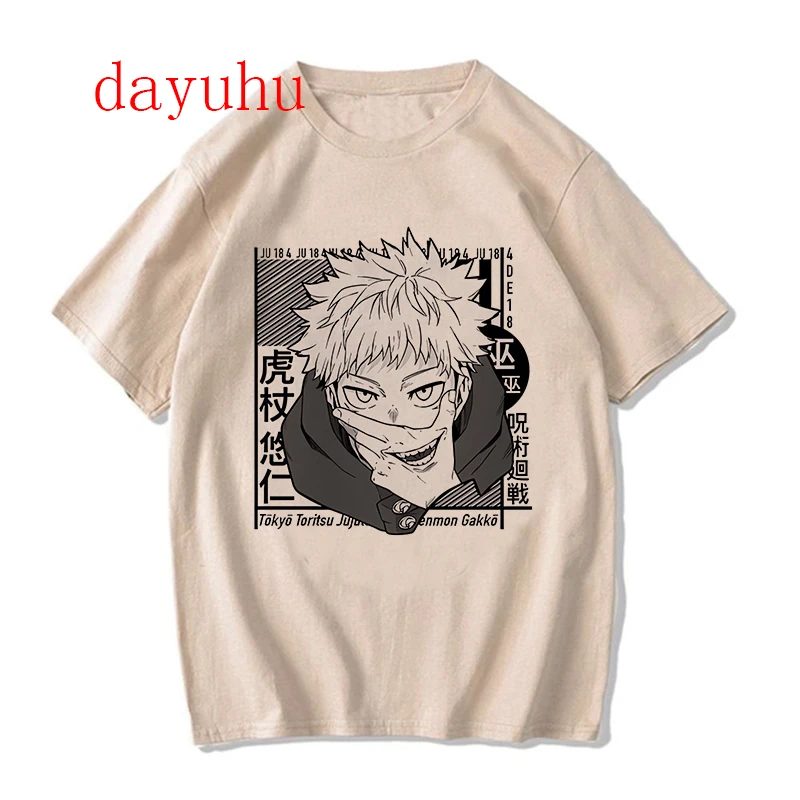 Harajuku Tshirt Manga Japanese Anime Jujutsu Kaisen T Shirt Gojo Satoru Tops Yuji Itadori Graphic Tees Cool Unisex T-shirt