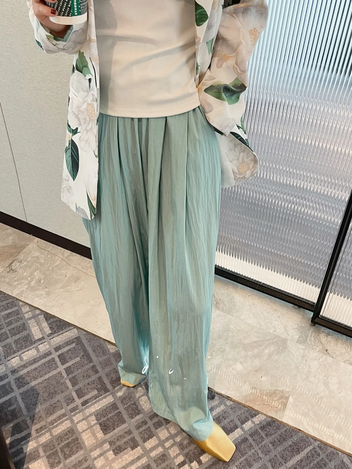 

Модные женские брюки с высокой талией и широкими штанинами, свободные повседневные прямые брюки, длинные брюки для похудения, весна-лето, новинка, универсальные