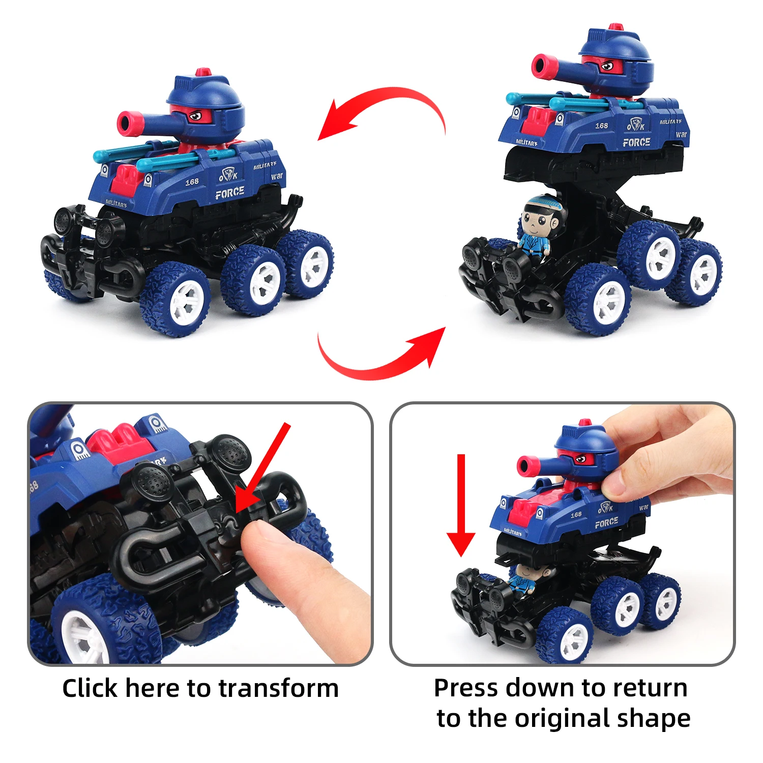 Jouet de camion de voiture à benne basculante pour enfants, 4 roues motrices, 6 roues motrices, véhicules précieux à inertie, jouets à dos côtelé, cascadeur, chaud