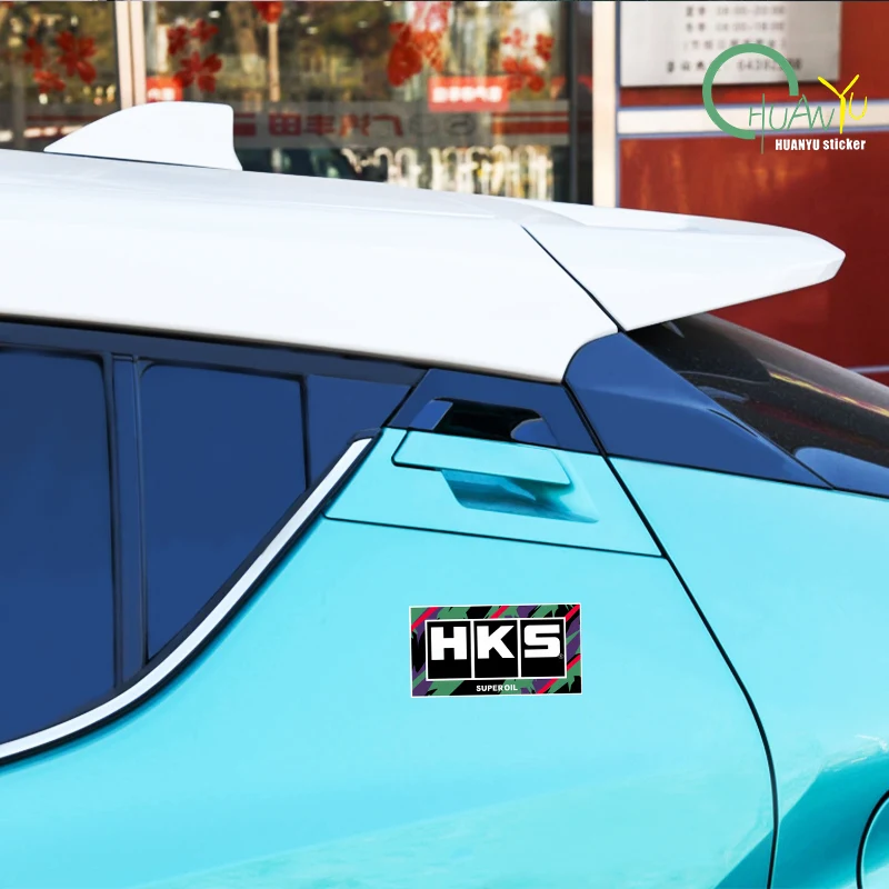 HKS modified car advanced car jdm reflective car stickers door and body stickers scratch and cover the rear glass sticker